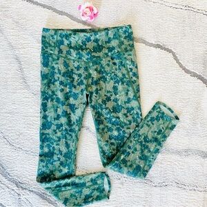 💕Zella Green Camo High-Waist Sports Leggings SZ M